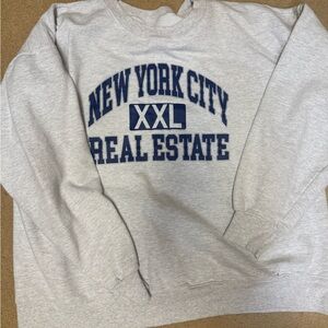 New York City Real Estate Gray Sweatshirt